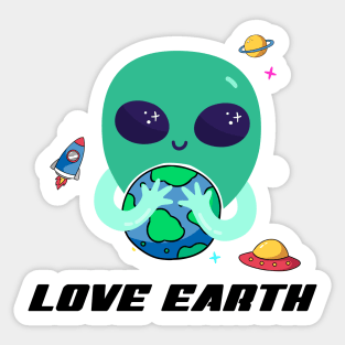 LOVE EARTH - Alien Collection Sticker